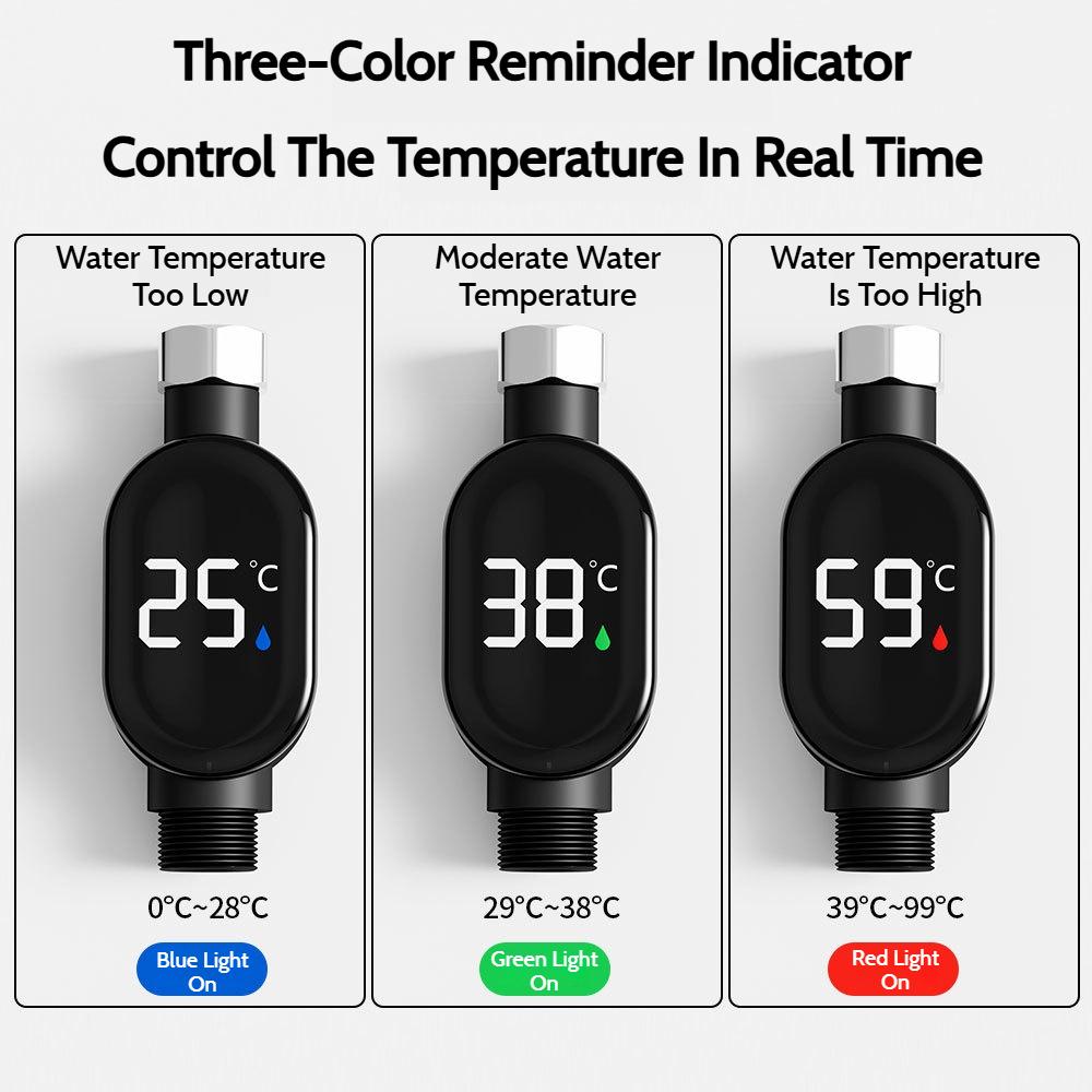 Black Bathroom Led Display 0℃~99℃ Home Water Shower Thermometer Water  Accurate Temperature Measurement Smart Meter Bathroom