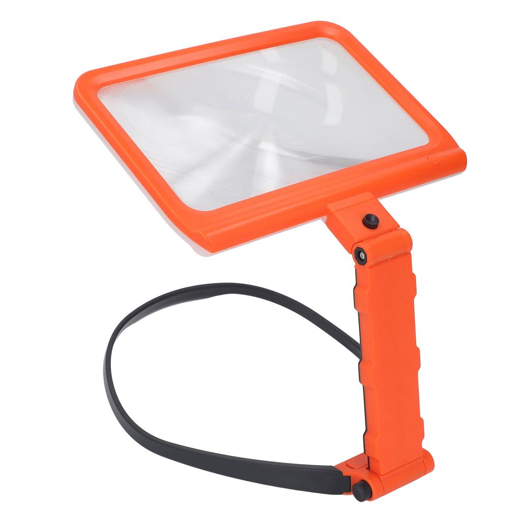 Neck Wear Full Book Page Magnifier with 48 LEDs Light Handheld Desktop Magnifier for Reading