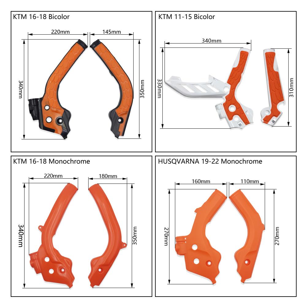 For KTM HUSQVARNA 2011-2022 Motocross X-Grip Frame Guard Plastic Cover SX EXC FE FC GASGAS EC EX MC Motorcycle Frame Protector