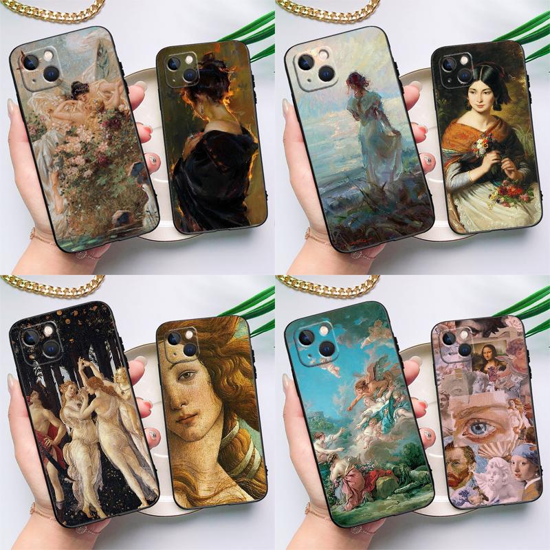 Renaissance art Painting Case For Oppo A60 A80 A40 A15 A16 A17 A57 A94 A74 A54 A76 A96 A18 A38 A58 A78 A98 A5 A6 Pro