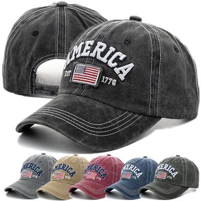 New Unisex Cap AMERICA Letter Embroidery Vintage Baseball Cap Men Women Casual Outdoor Streetwear Sports Hat