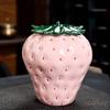 Strawberry Shaped Ceramic Tea Caddies Creative Coffee Container Tea Jar  home Ornaments