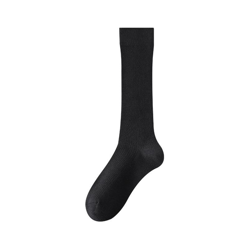 Boneless, Slightly Pressed Calf Socks, Cotton Socks for Slimming Legs, Women's White Tall Socks for Spring and Autumn
