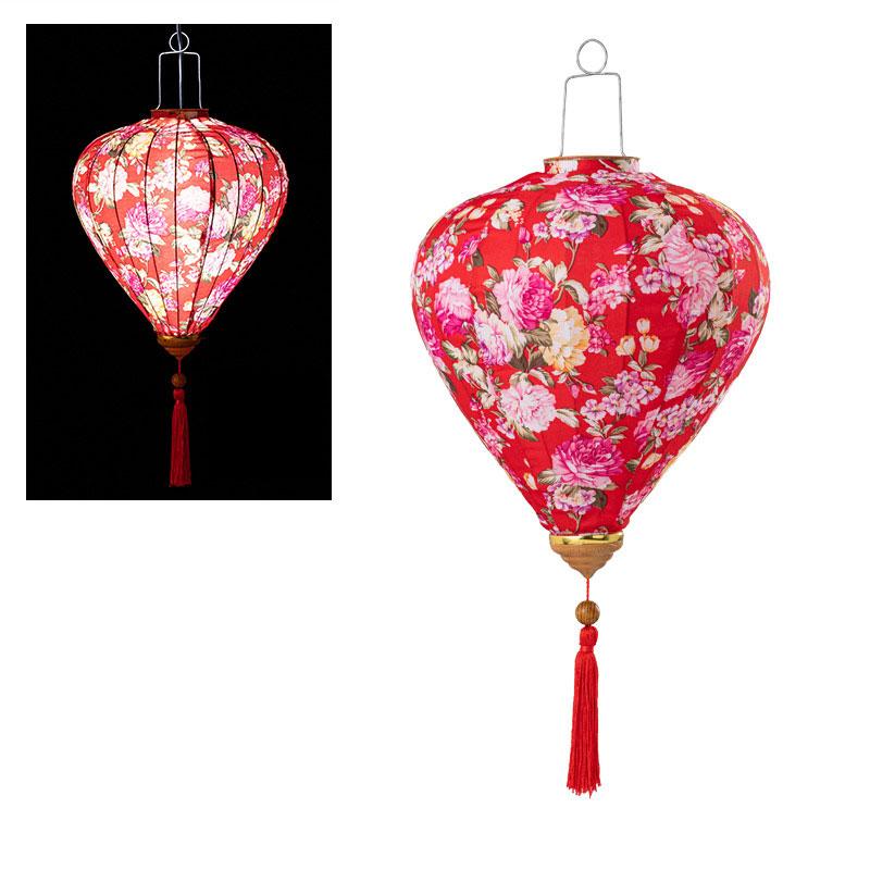 12/14 inch Classic Palace Lantern Vietnam Mid-autumn Silk Cloth Lantern New Year Chinese Spring Festival Party Hanging Decor