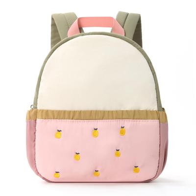 Colorful Cute Apple Embroidery Kid's Backpack: Mini Travel Kindergarten Bag