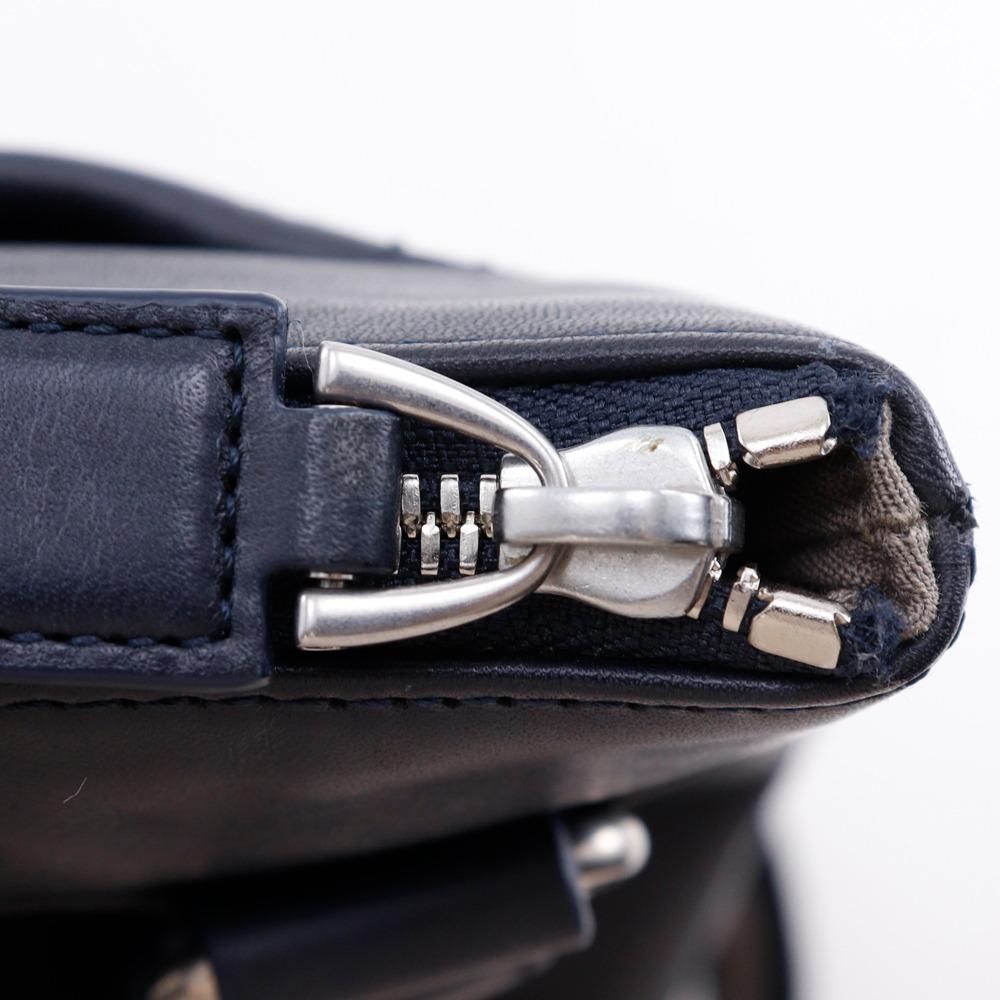 Bally TIGAN Business Bag 2WAYShoulder Black Calfskin Mens Used