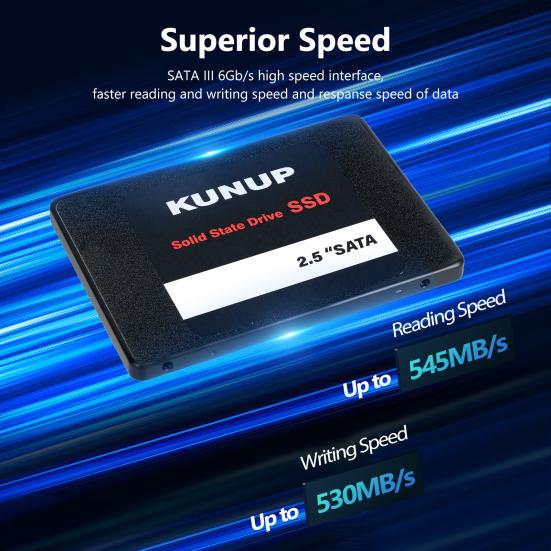 1/2/4TB Internal Solid State Drive Speed Up To 545MB/s Read 530MB/s Write 1920 TBW PC Desktop Laptop SATA III 6Gb/s 2.5-inch SSD