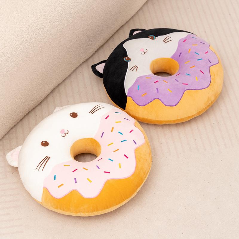 42cm Animal Donut Cushion Seat Cushion Pillow Cat Dog Penguin Dog Sheep Dessert Office Work Rest Gifts for Girls Christmas  Gift