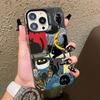 New Cute Black Cat Graphic Montage Laser Phone Case For iPhone 17 15 16 Pro Max Plus 14 13 12 Mini 11 Pro Max Shockproof Cover