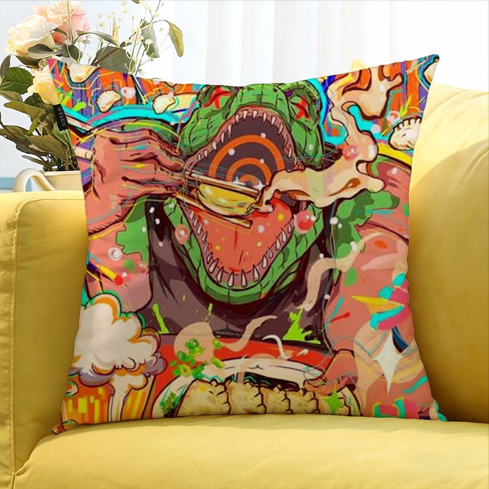 D-Orohedoro Anime Various Sizes Square Pillow Case For Car Home Bedchamber Decor