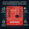 RAM Memory Tester DDR5 DDR4 DDR3 Diagnostic Analyzer Test Card with LED Light Indicator for Laptop Red