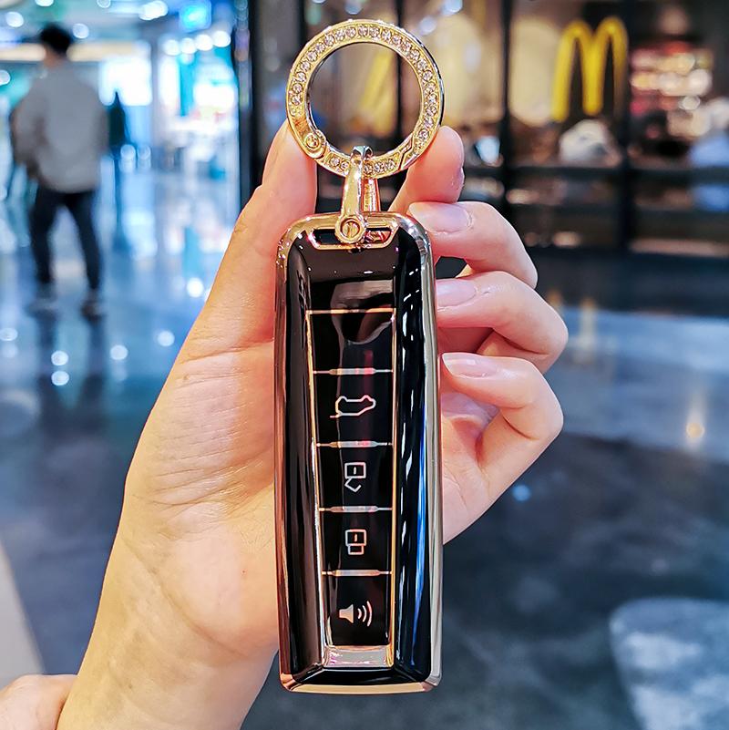 New TPU Car Key Case Cover Protect Shell Bag For Great Wall GWM WEY Coffee01 Coffee02 WEY-X WEY-S WEY-GT VV7 GT Auto Accessories