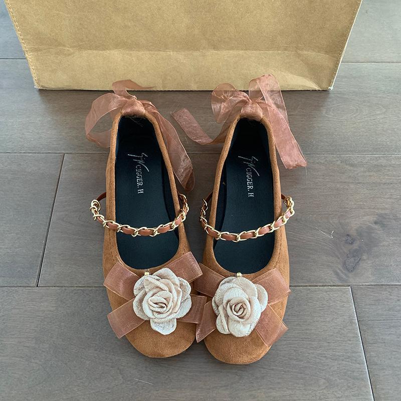 Mary Jane ballerina's - Geel suède - DAMES | H&M NL