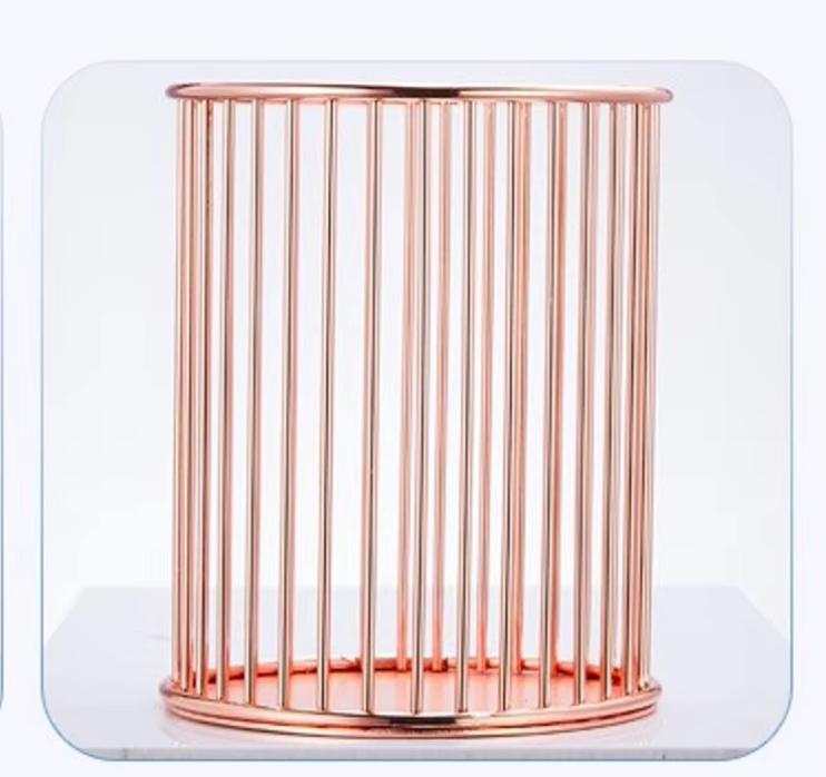 Metal high-end desktop storage pen holder, student office desk storage pen holder
