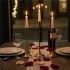 BAAJ-Metal Taper Candle Holders-Elegant Design, Set Of 3-Perfect For Table Centerpieces& Wedding Decorations