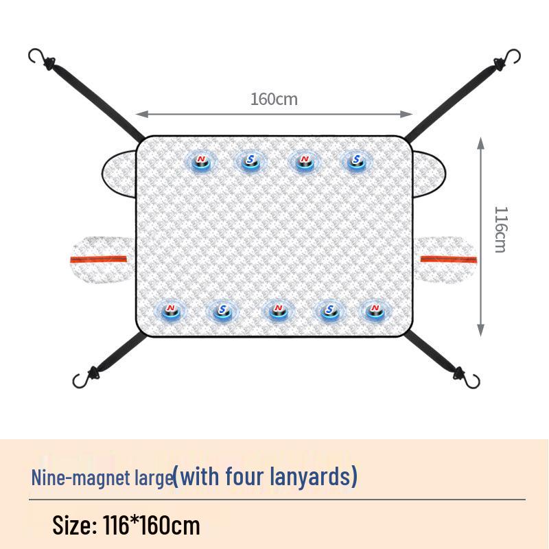 Magnetic Anti-Freeze Windshield Cover: Thickened Sunshade & Snow Protector
