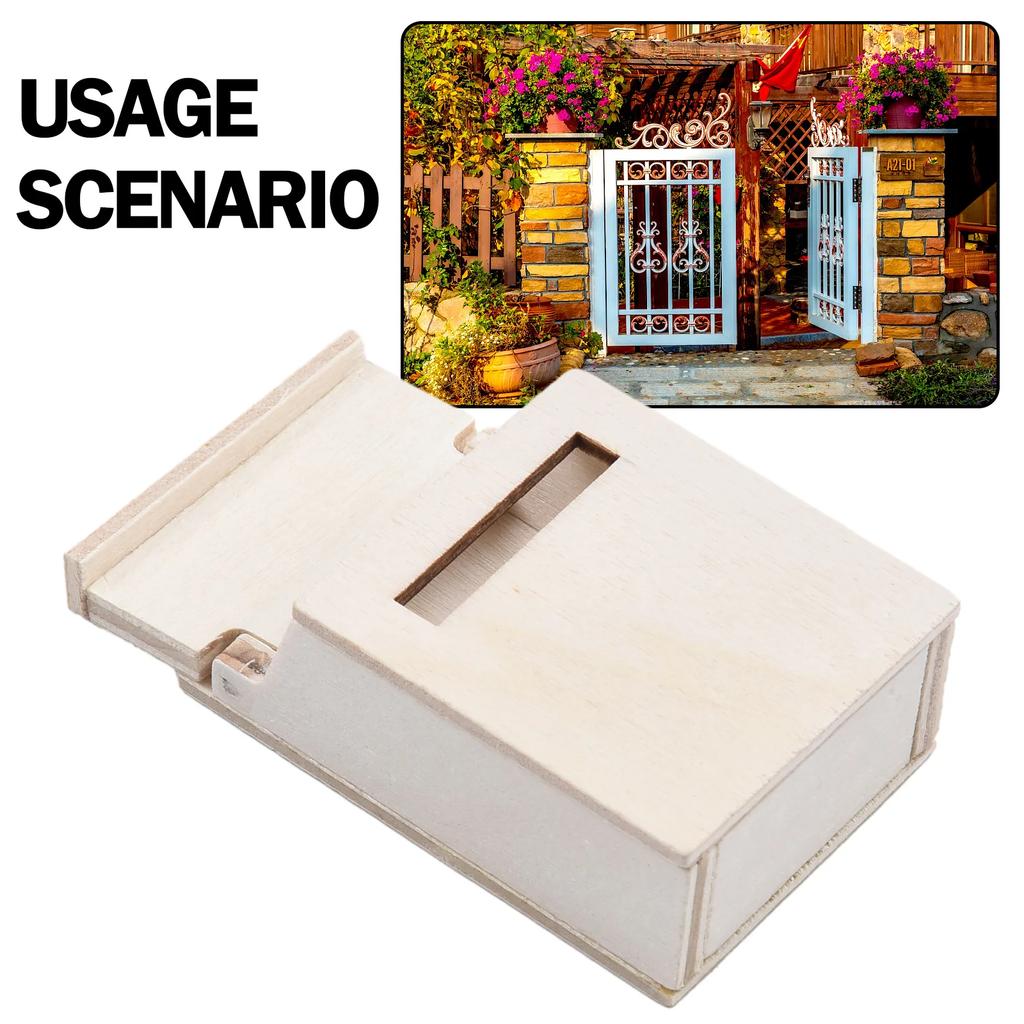 Creative Projects Miniature Mail Box Interactive Flip Design Nostalgic Touch Realistic Wooden Construction Charming Accessory