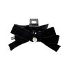 Elegant Black Velvet Claw Clip - High-End Retro Hair Accessory for Women, 2024 Autumn/Winter Style