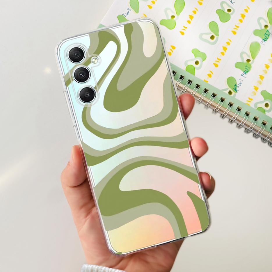 For Samsung Galaxy A15 A25 A35 A55 Case Stylish Painted Cover Soft Silicone Phone Cases For Samsung A55 A 15 25 35 Fundas Bumper