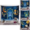 Bunte Eid Mubarak Wandteppich Mond Stern Wandbehang Dekor Perfekt für muslimische Feste