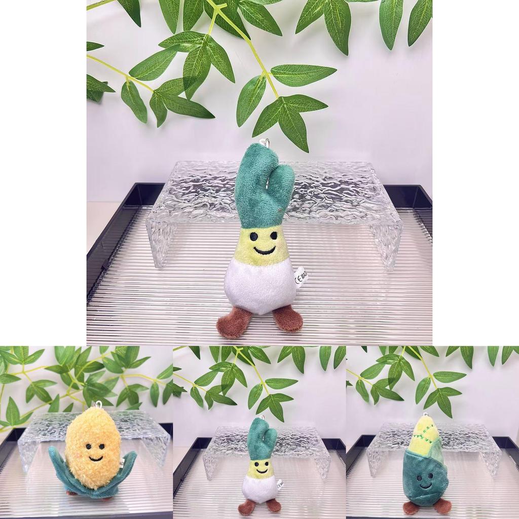 Fun And Playful Plush Vegetable Keychain Toys Featuring Cute Garlic Onion And Colorful Pepper