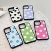 Simple Polka Dots Suitable for Apple 15 Promax Mobile Phone Case Iphone16 Dopamine 12 Acrylic 13 Anti Fall 14