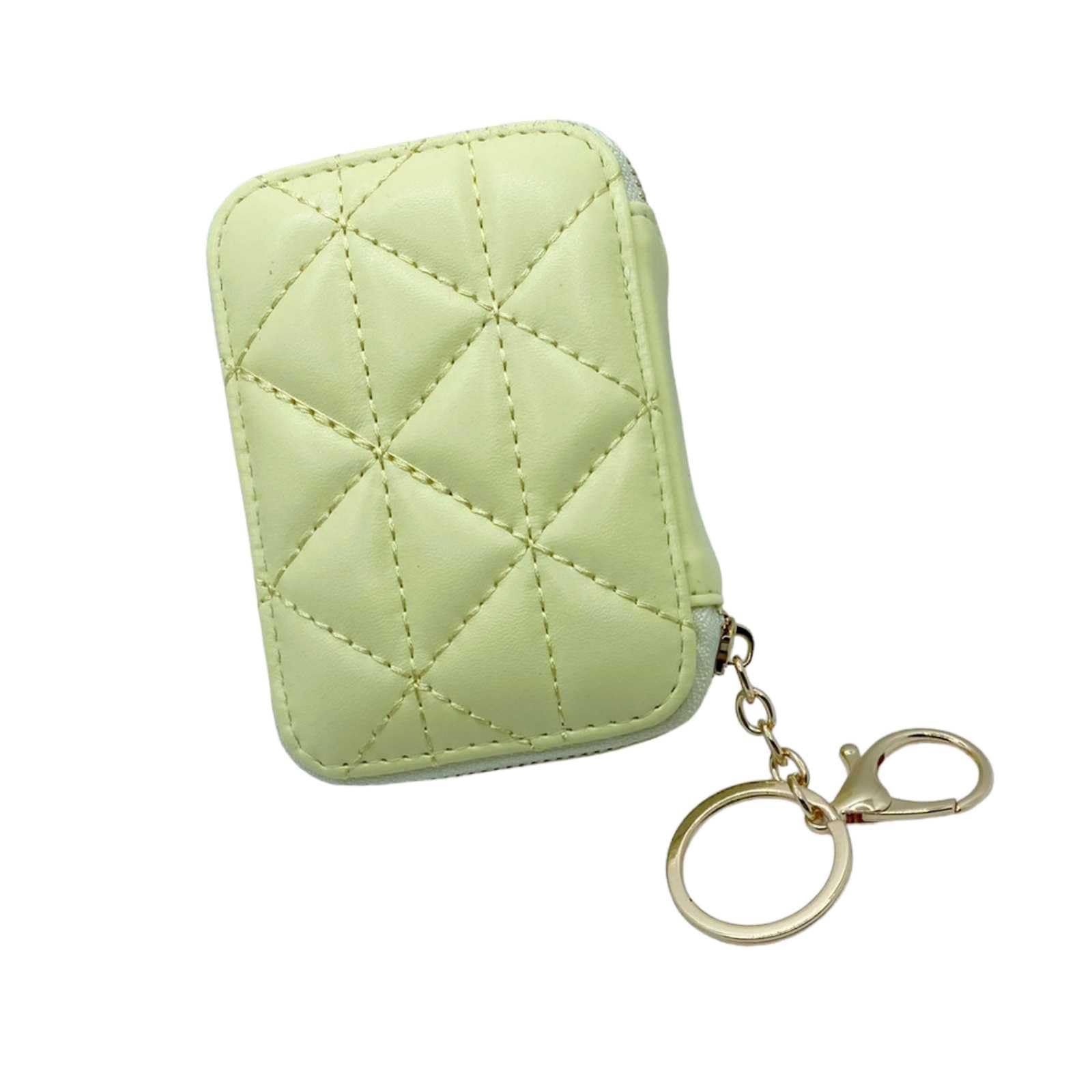 

Lunari Lip Case with Lip Makeup Lipstick Case with Key Small Item Yellow Mirror, Pouch, Pouch, Ring, Compact, Organizer, (Yellow)