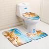 Shell Bathroom Floor Mat Toilet Three-Piece Set