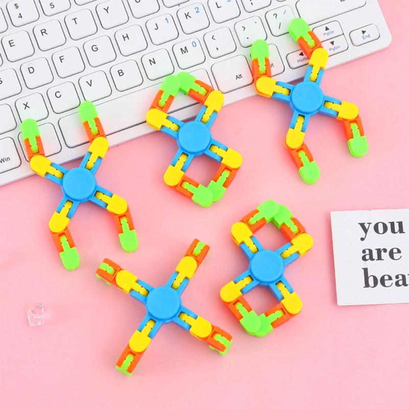 Intelligence Diy Rotary  Gyro  Fingertip  Interactive  Toy, Four-corner Chain Desktop Stress Relief