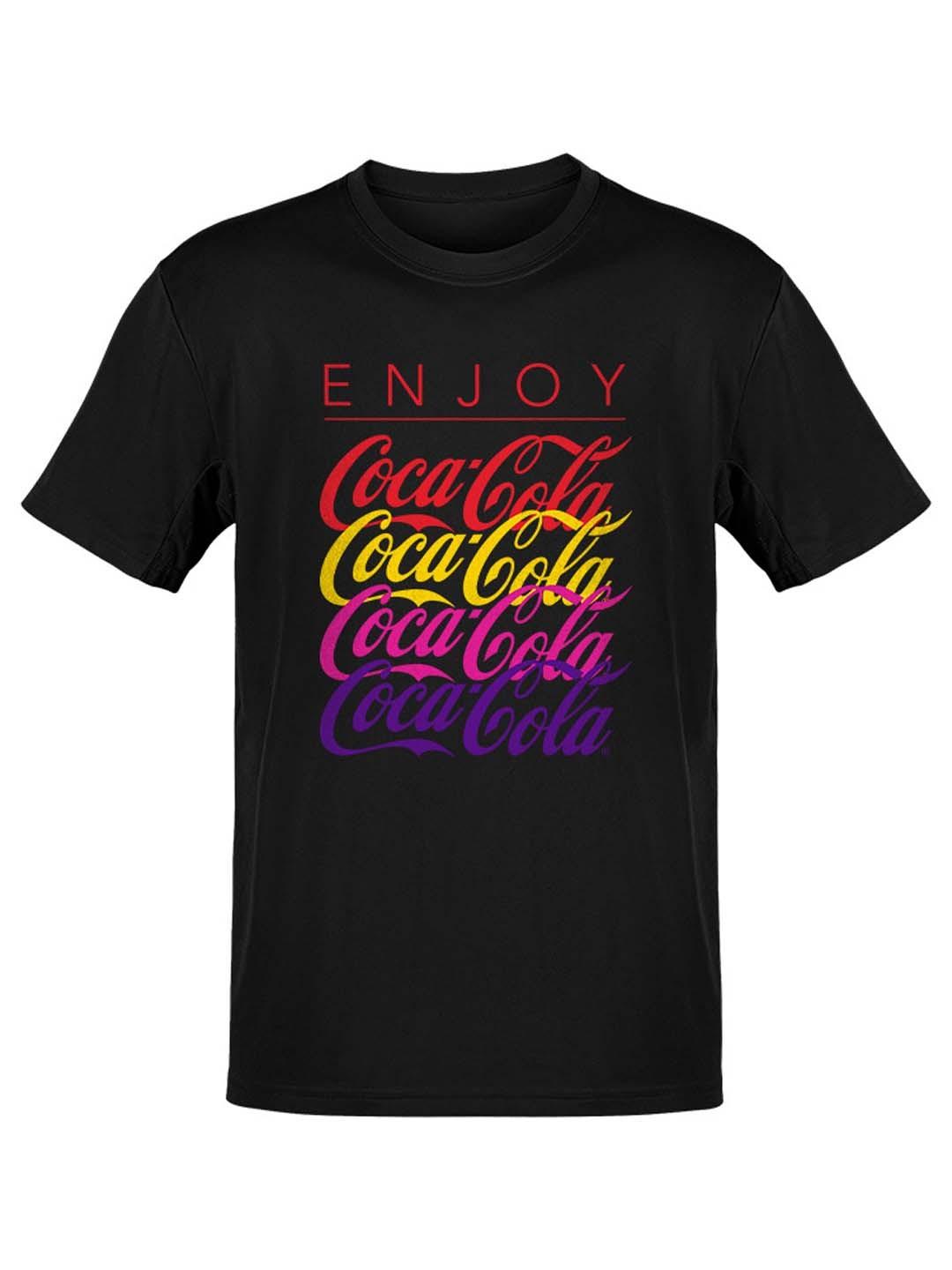 Officially Licensed Coca-Cola Gradient Logo Vibrant Retro Drink Mens T-shirt M