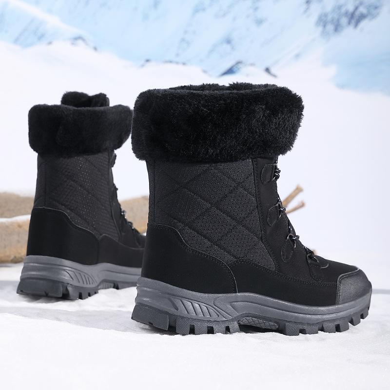 Women Boots Winter Luxury Platform Waterproof Snow Boots Fur Warm Non-slip Thicken Mountaineering Outdoor Travel Shoes Plus Size