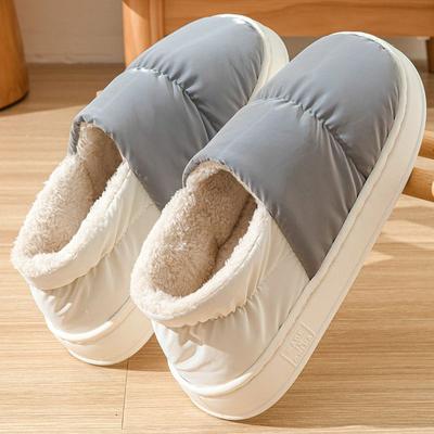 Baumwoll-Zehenschuhe vielseitige Schuhe Studentenwohnheim Paar Indoor-Samt wasserdicht Zuhause warm Ausgehen verschleißfest Herrenhausschuhe