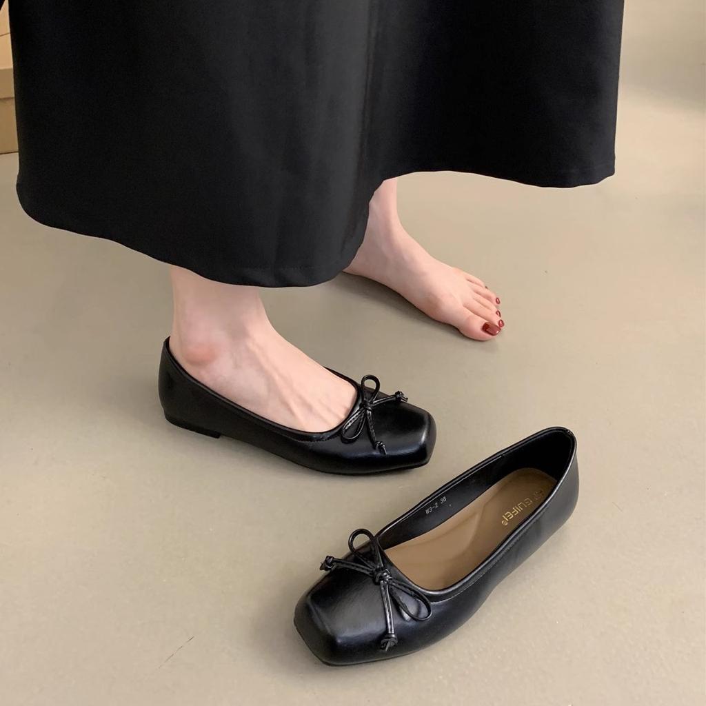 French Silver Retro Square Head Light Mouth Low Heel Single Shoes Women's Summer 2025 New with Skirt Versatile Mary Jane Shoes