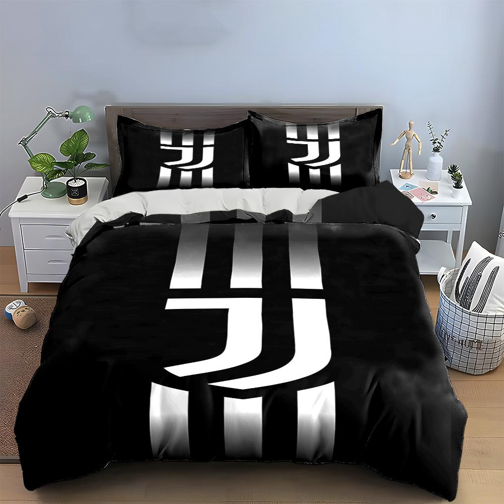 Black and White Modern Abstract Logo Bedding Set (1 duvet cover, 2 pillowcases, duvet not included) sofas