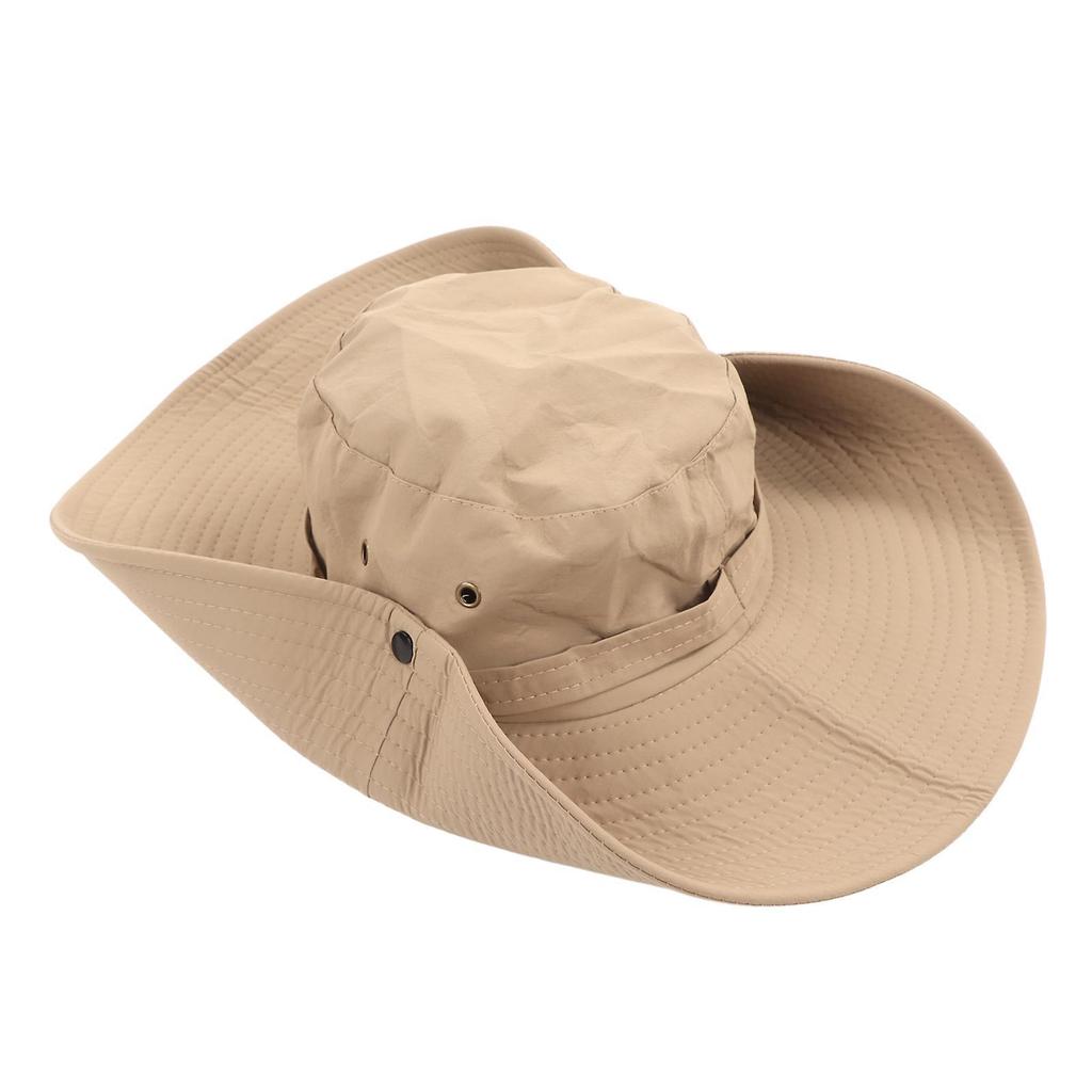 Fishing Hat Over UPF 50 UV Protection Adjustable Waterproof Versatile Travel Bucket Hat for Outdoor Fishing Khaki