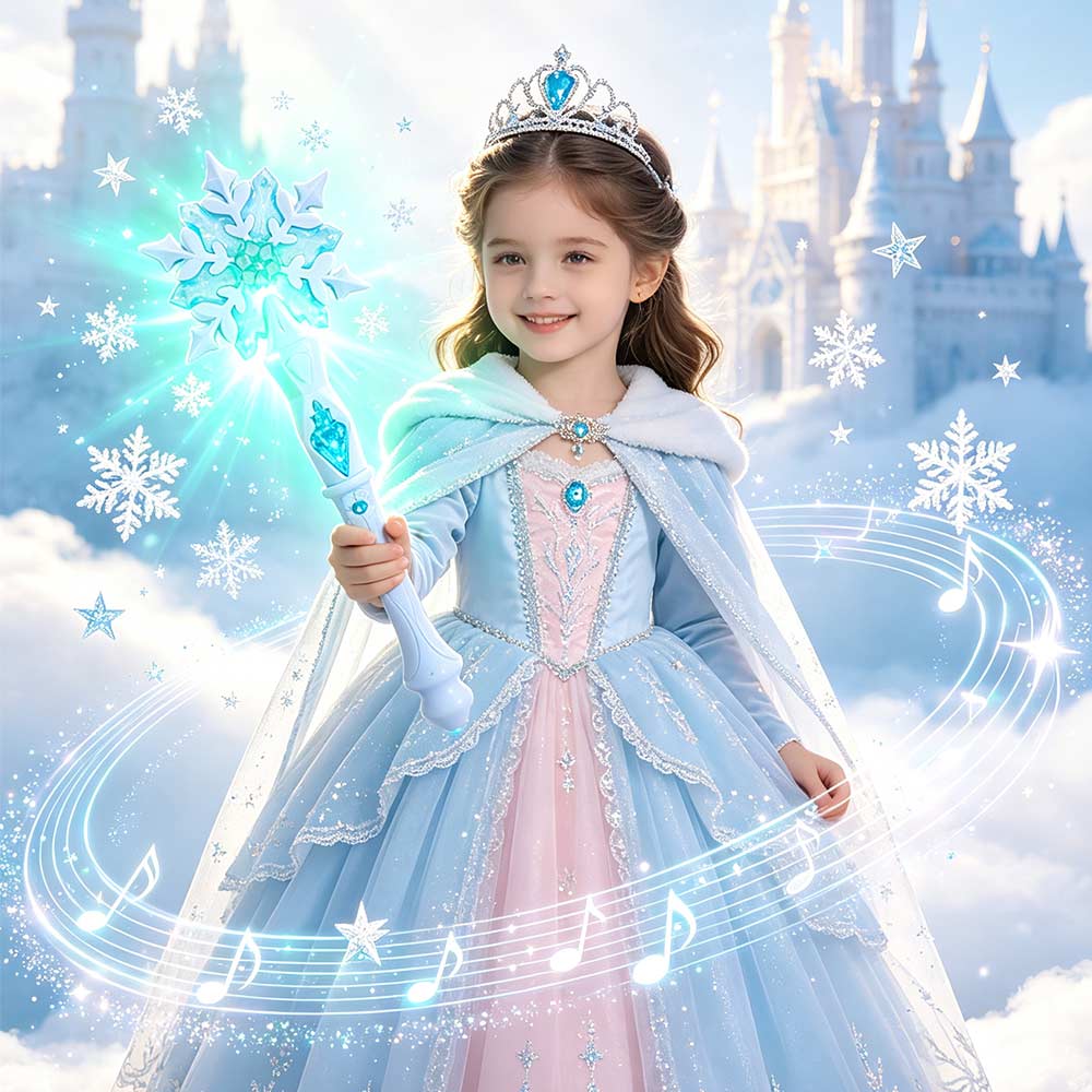 Princess Cosplay Snow Stick Princess Glowing Sticks Flashing Snow Star Wands  Party Favor