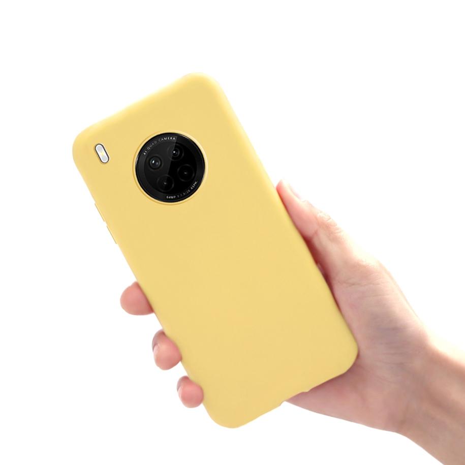 Simple Candy Color Silicone Cover For Huawei Y9A 2020 Case FRL-22 FRL-23 HuaweiY9a Mobile Phone Case on Huawei Y9A Y 9A Soft Bag