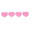 4Pcs Caster Cups Universal Pink Heart Pattern Rubber Low Noise Protective Furniture Pads