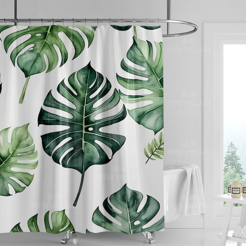 

Тропическая шторка для душа, водонепроницаемая шторка для ванной, украшение дома 180x200см шторка для ванной 90x180cm
