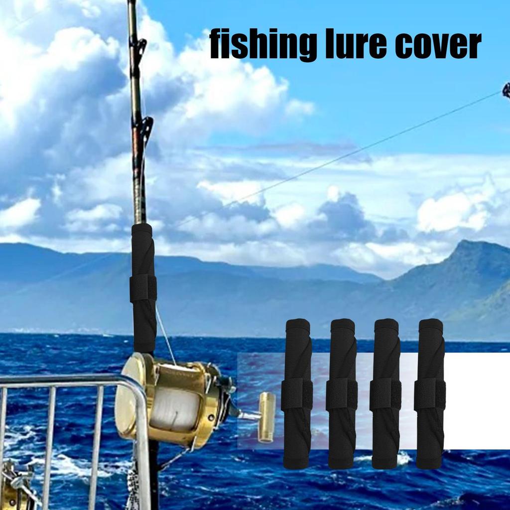 4Pcs Bait Fishing Hook Covers Safe Fish Lure Shield Sturdy Bait Storage Protector Protective Easily See Lures Fishing Hook Cover