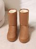 Women's 2024 Elegant Snow Boots: Cozy Plus Velvet, Thickened, Warm Cotton Shoes for Autumn/Winter.