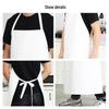 OEING White PVC Waterproof Work Apron