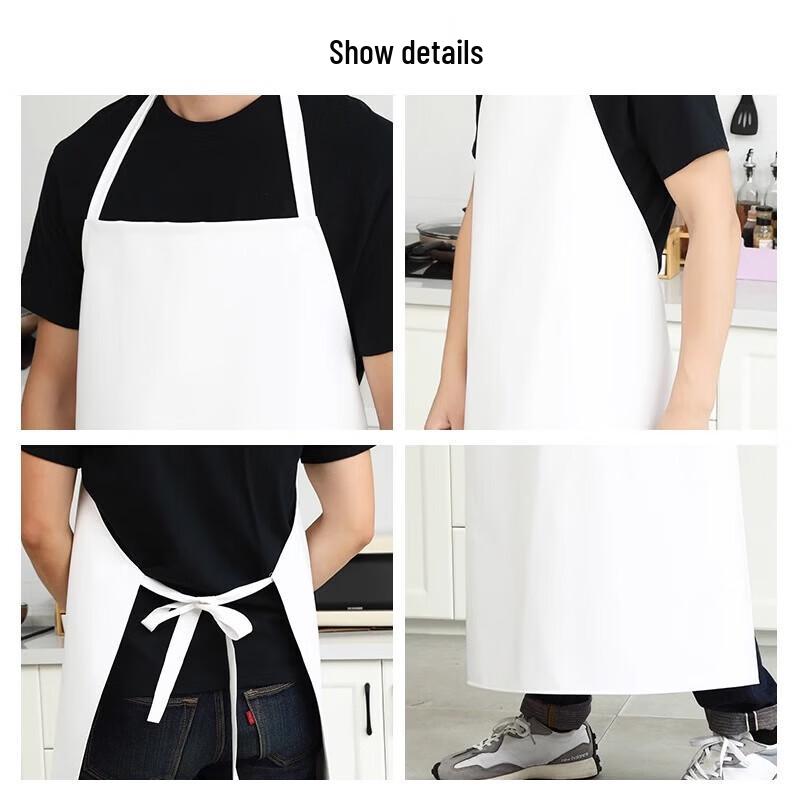 OEING White PVC Waterproof Work Apron