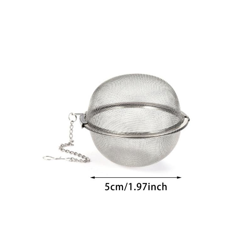 

1 шт., шарик для чая из нержавеющей стали, сетка для заваривания 2,04 дюйма, фильтр-фильтр премиум-класса с интервалом для листового чая A