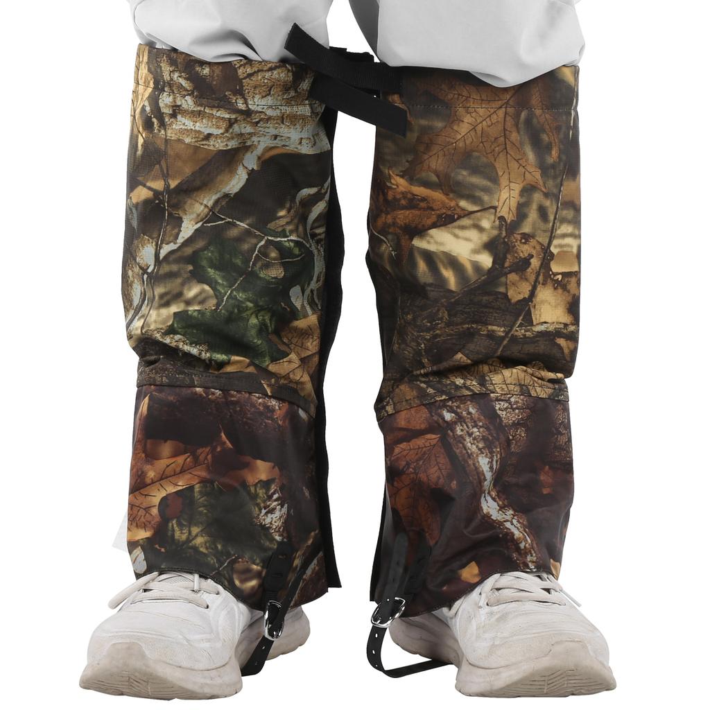Sada 2 ks Venkovní vodotěsné návleky na boty do sněhu Camouflage Vysoké kryty na nohy pro kempování Sušené listy Camouflage (XL)