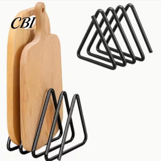 Metal Tray Holder Stand Cutting Board for Kitchen Countertop, Multi?Slot Organizer Space Saving Cookware Chopping Boards, Lids, Bakeware Trays,