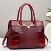 Neue Eidechsenmuster-Ledertextur vielseitige Tasche Schulter Crossbody helle Leder große Kapazität Damen-Tasche große Tasche