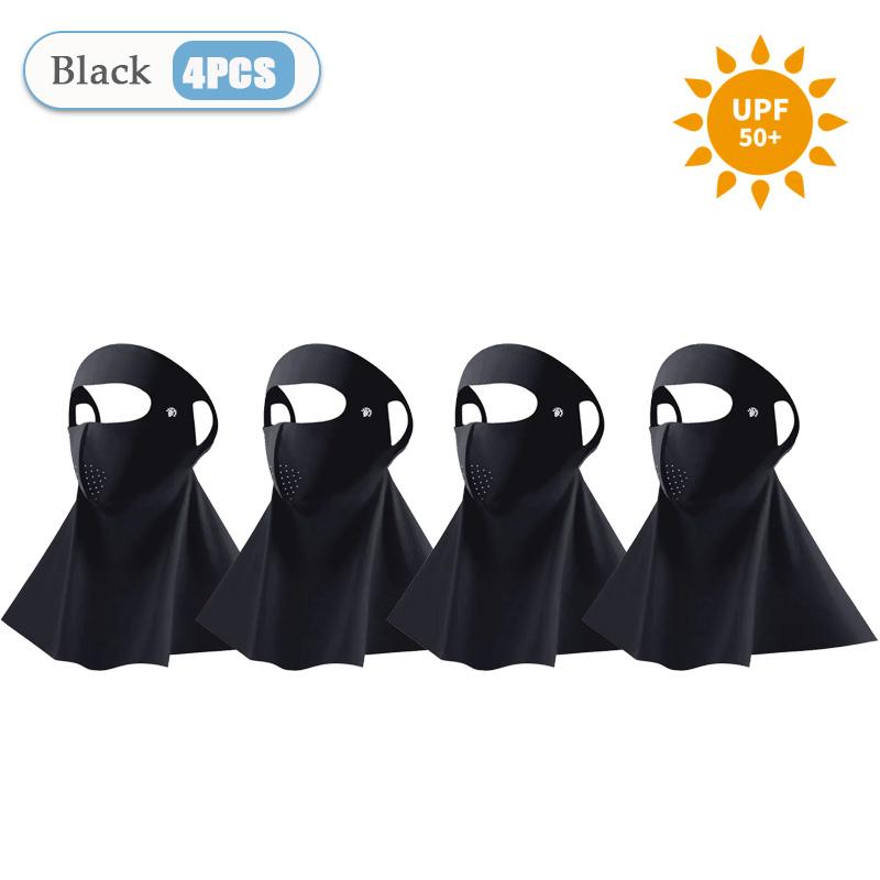 1-10PCS 3D Ice Silk Sun Face Mask Women UV Protection Cooling Breathable Dustproof Balaclava for Outdoor Sports Cycling
