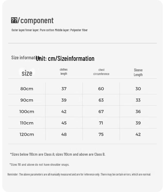 TONGTAI Pure Cotton Baby Thermal Long-Sleeve Top