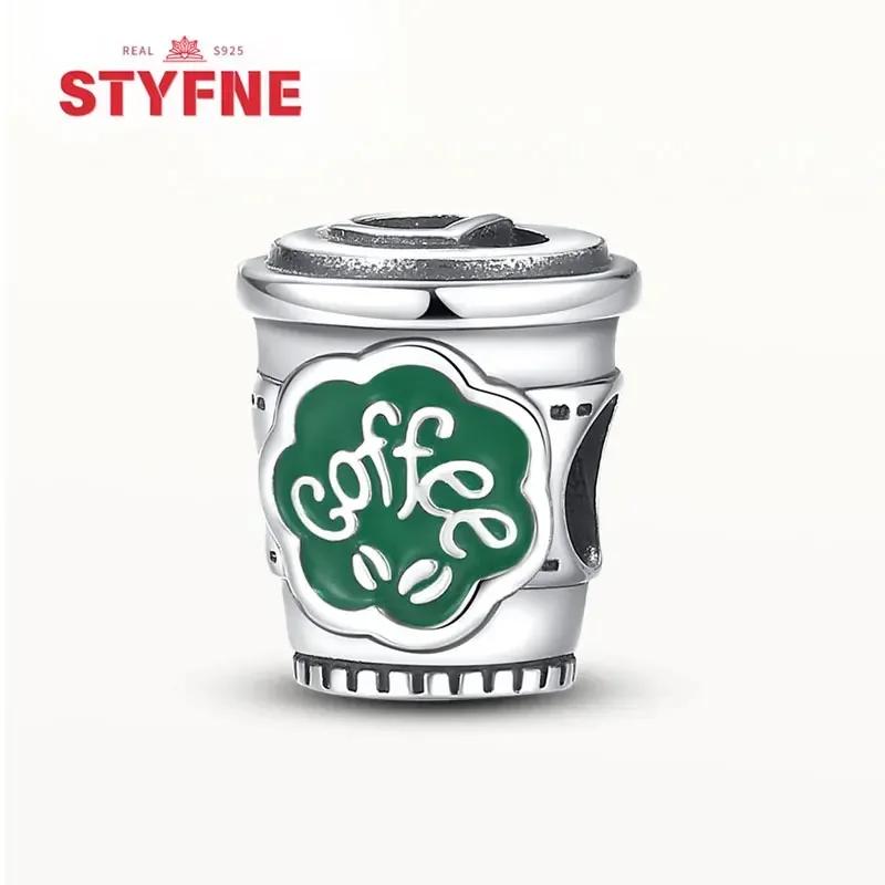 Coppermoe Paw Coffee Cup Beads Pendant Fit Charmscopper Original Bracelet For Women Fine Jewelry Diy Gifts